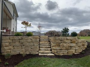 Retaining wall with built in steps  thumbnail image